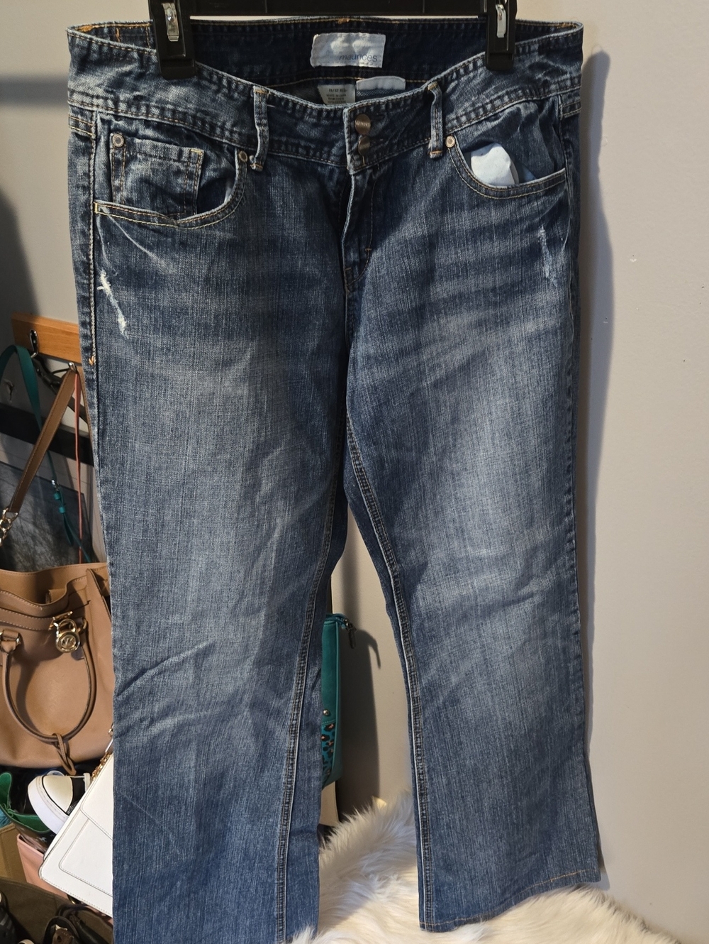 Maurices Women’s Faded Blue Boot-Cut Jeans